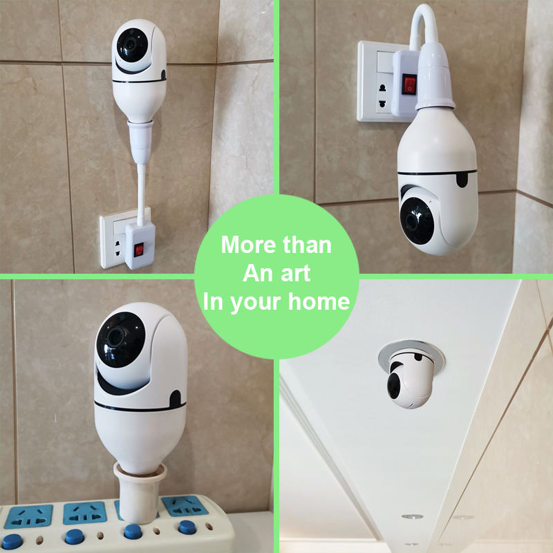 YI IOT 5G 1080P E27 WiFi Light Bulb Camera - 360° PTZ, Night Vision CCTV Security